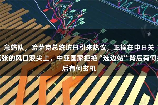 急站队，哈萨克总统访日引来热议，正撞在中日关系紧张的风口浪尖上，中亚国家拒绝“选边站”背后有何玄机