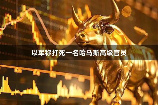 以军称打死一名哈马斯高级官员